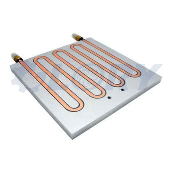 Embedded tube cooling plate
