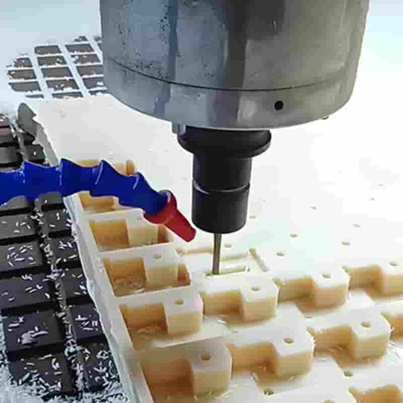 Nylon CNC milling operation